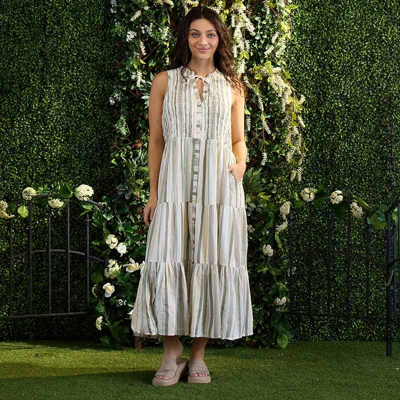 green emerald velvet dress Green Floral Dalia Midi Tea Dress main image 1