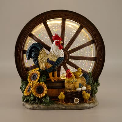 Wagon Wheel Glitter Globe