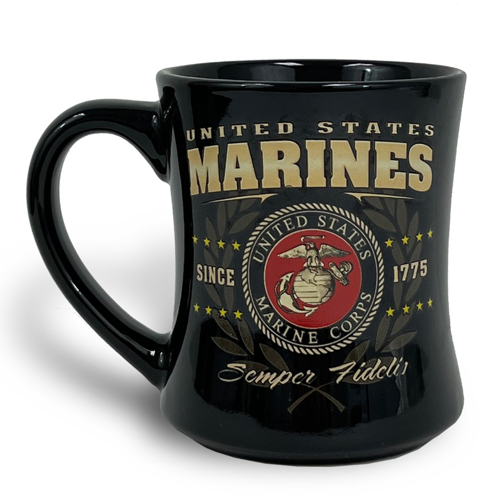 12 oz American Flag Coffee Mug – Marine Corps Gift Shop