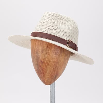 Ivory Knit Fedora