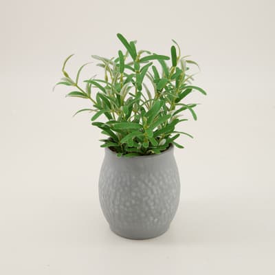 Faux Greenery in Small Vase