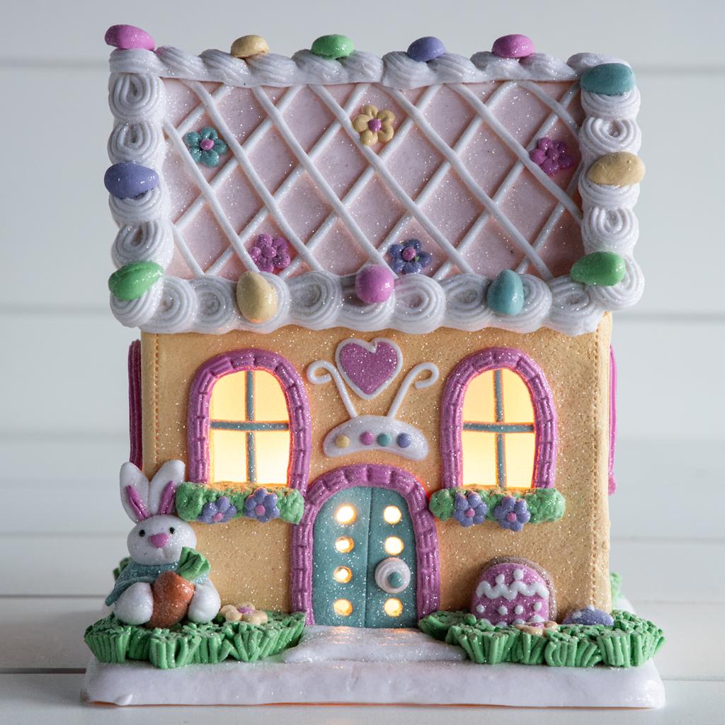 Beautiful Easter House Decoration That shops Lights Up.