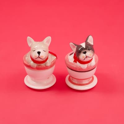 Dog in Teacups Salt And Pepper Set