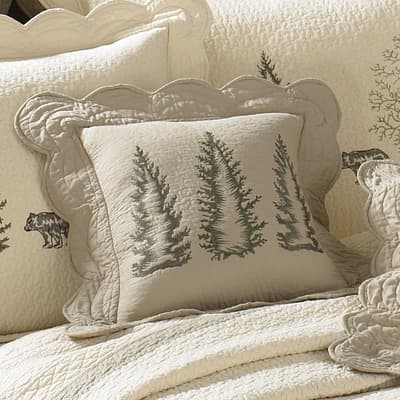 Bear Creek Quilted Pillow by Donna Sharp - Trees