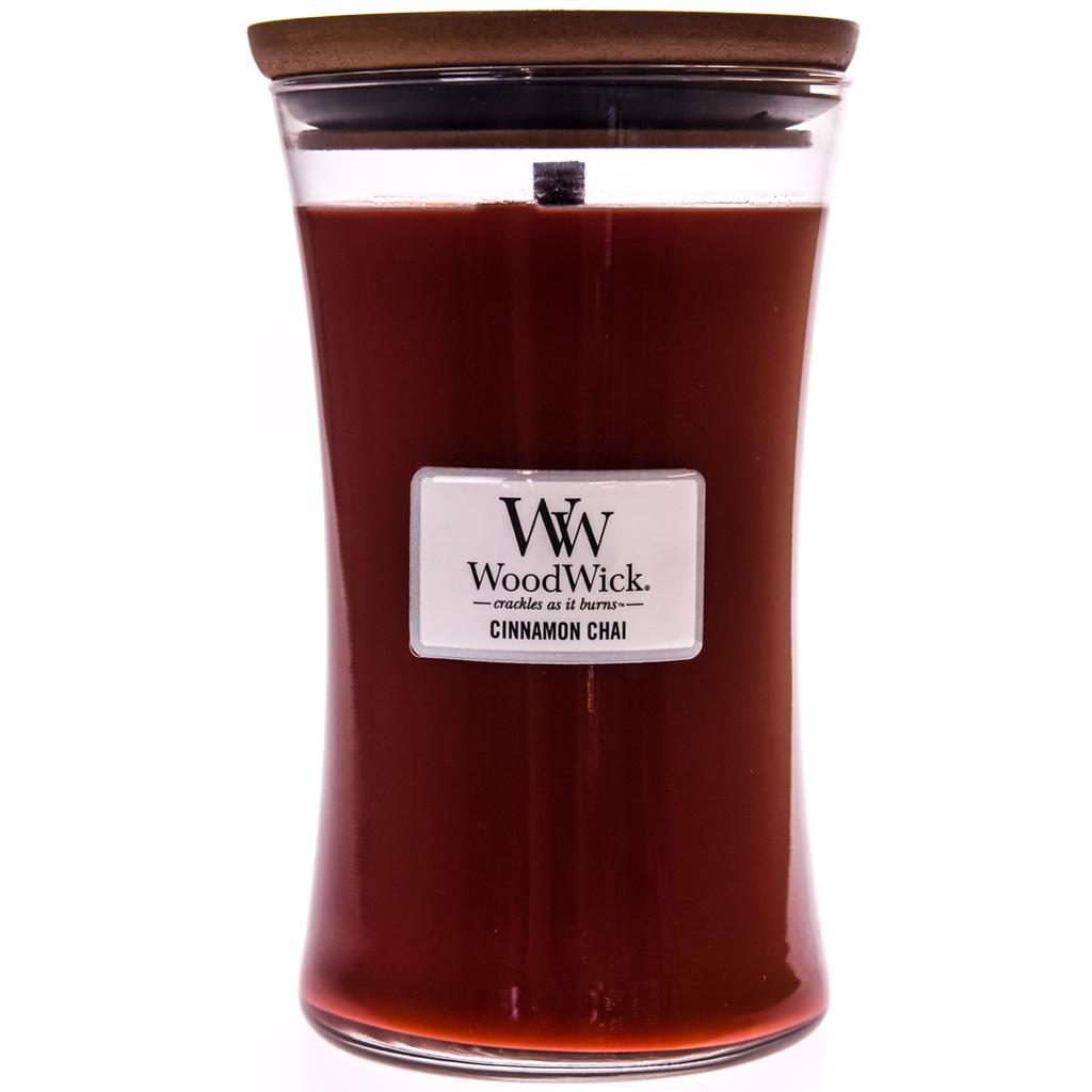 WOODWICK large canister CINNAMON CHAI 610 grams combustion