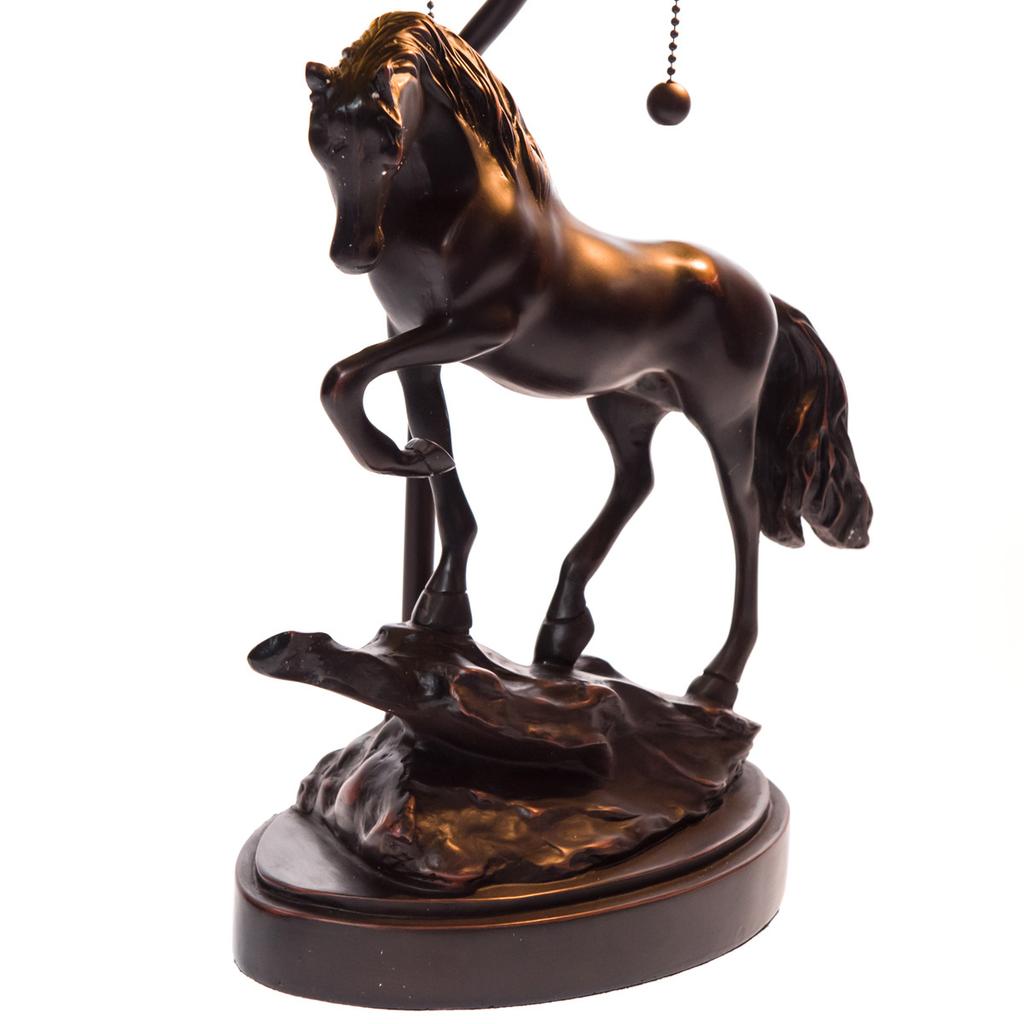 Rocking horse stained high quality glass lamp