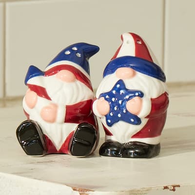 Patriotic Gnomes Salt and Pepper Set