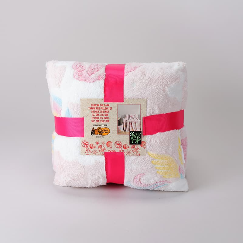 Unicorn blanket and pillow outlet set