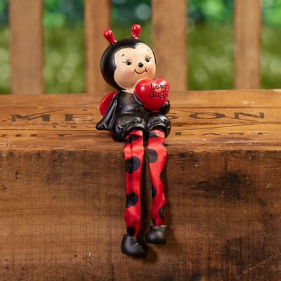 Ladybug with Heart Sitter