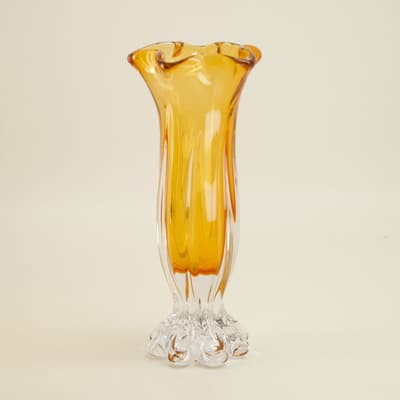 Orange Glass Vase