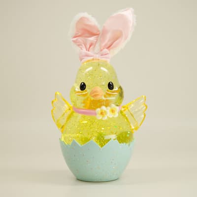 Chick Bunny Glitter Globe