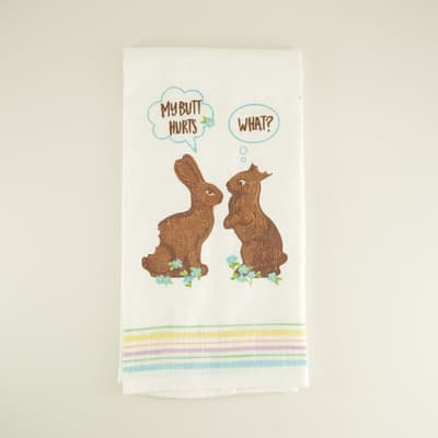 Chocolate Bunnies Tea Towel