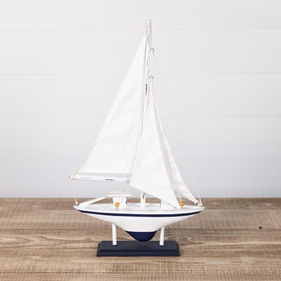 Decorative Wooden Sail Boat