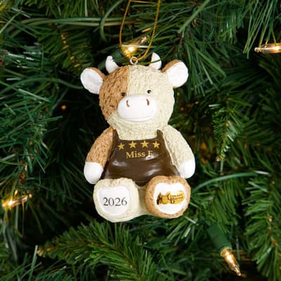 Miss E Cow Ornament