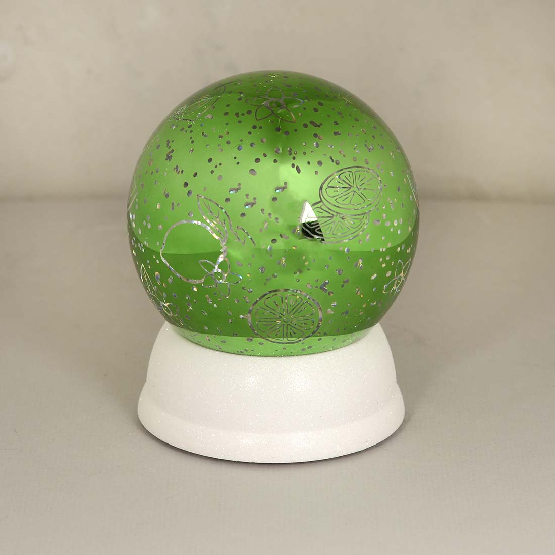 Acrylic Lemon Foiled Glitter Globe Cracker Barrel