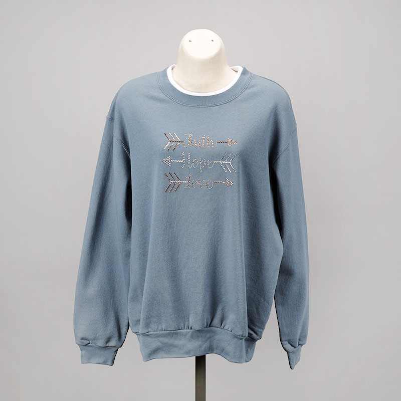 Faith Hope Love Blue Fleece Pullover - Cracker Barrel