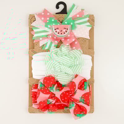 3 Pack Melon and Berry Headbands