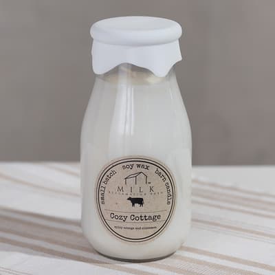 Milk Reclamation Barn&reg; 13 Oz. Cozy Cottage Milk Bottle Candle