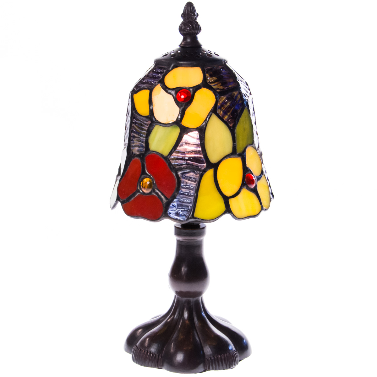 Cracker Barrel Tiffany Style hotsell Stained Glass Poinsettia Mini Lamp