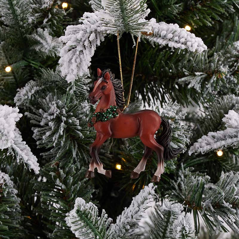 Resin Christmas Horse Ornament Cracker Barrel