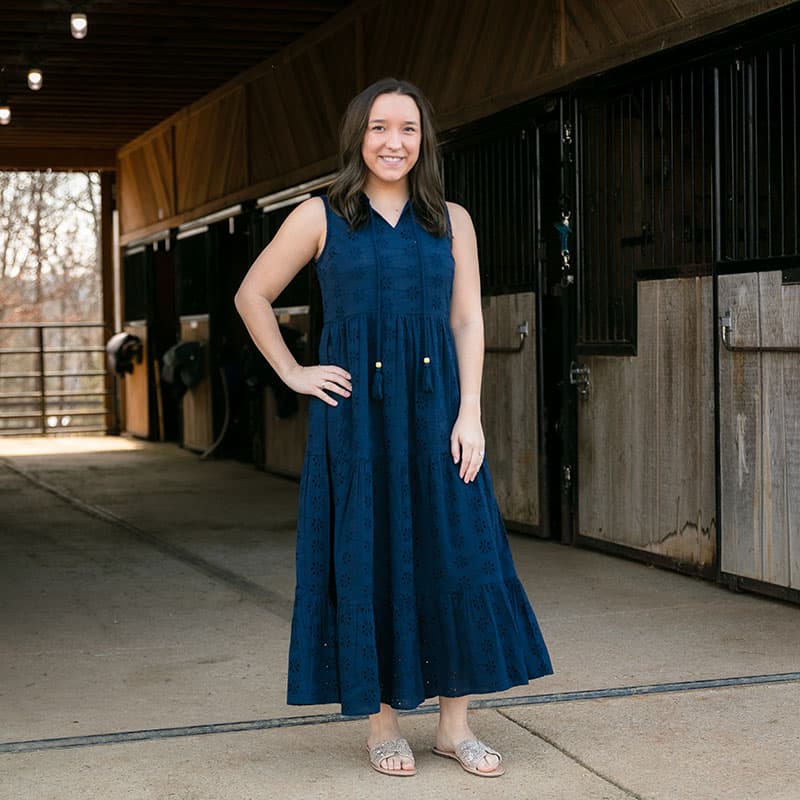 Navy Tiered Maxi Dress - Cracker Barrel