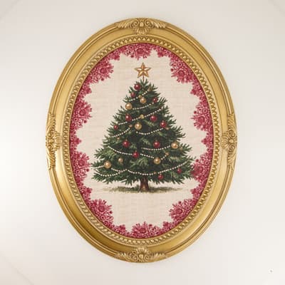 Christmas Tree Oval Wall Decor