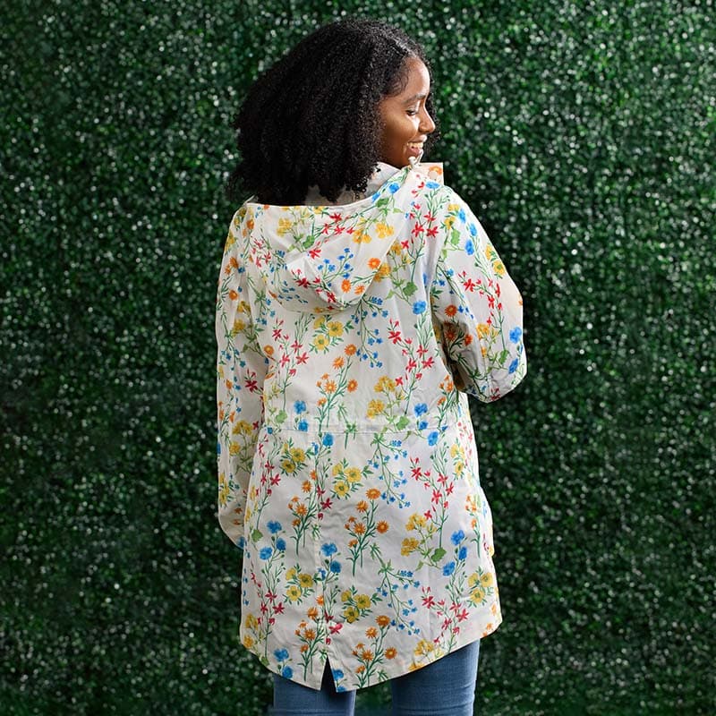 Floral print rain jacket sale