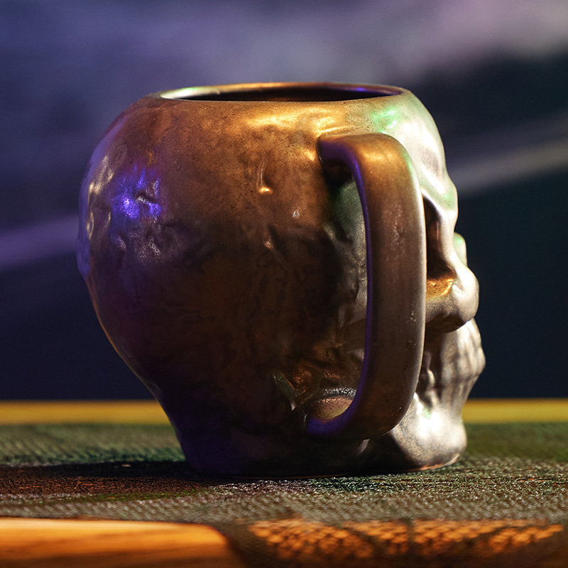Cracker Barrel Stoneware Skull Mug - Thumbnail 4