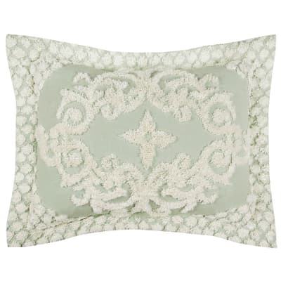 Florence Sage Tufted Chenille Standard Sham