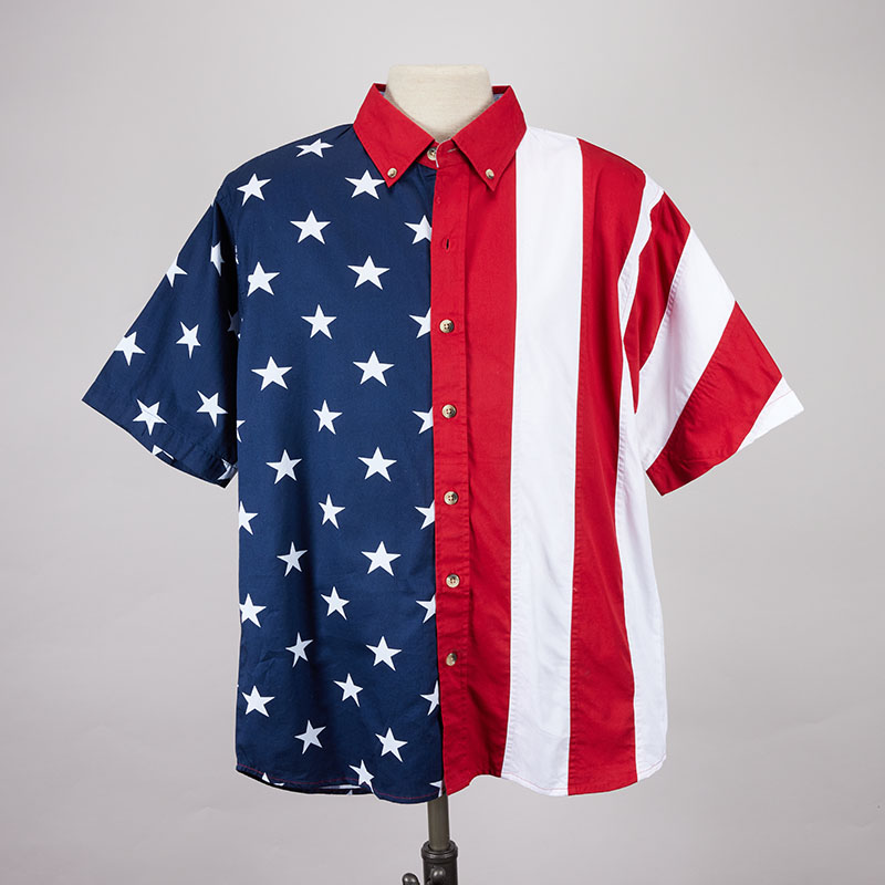 Flag Short Sleeve Woven Shirt - Cracker Barrel
