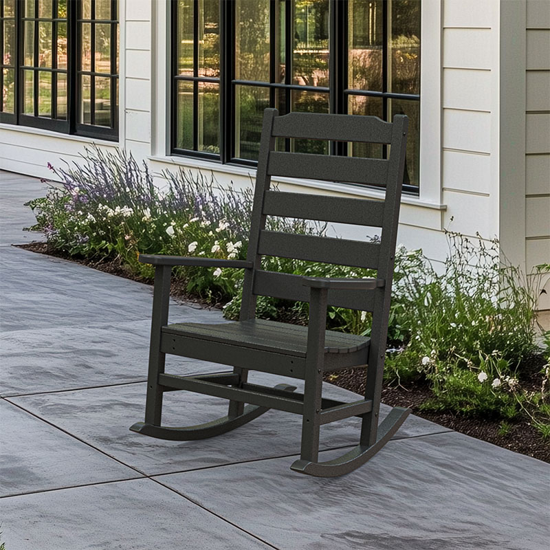 POLYWOOD All-Weather Heritage Estate Ladderback Rocker - Cracker