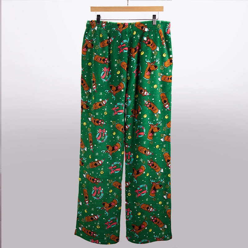 Green Christmas Fleece Pyjama Pants