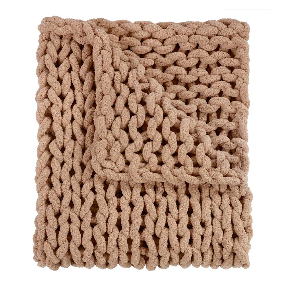 Cracker Barrel Chenille Knitted Throw - Thumbnail 2