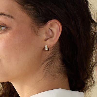 3 Pack Bow Hoop Cluster Earrings Pack- Gold