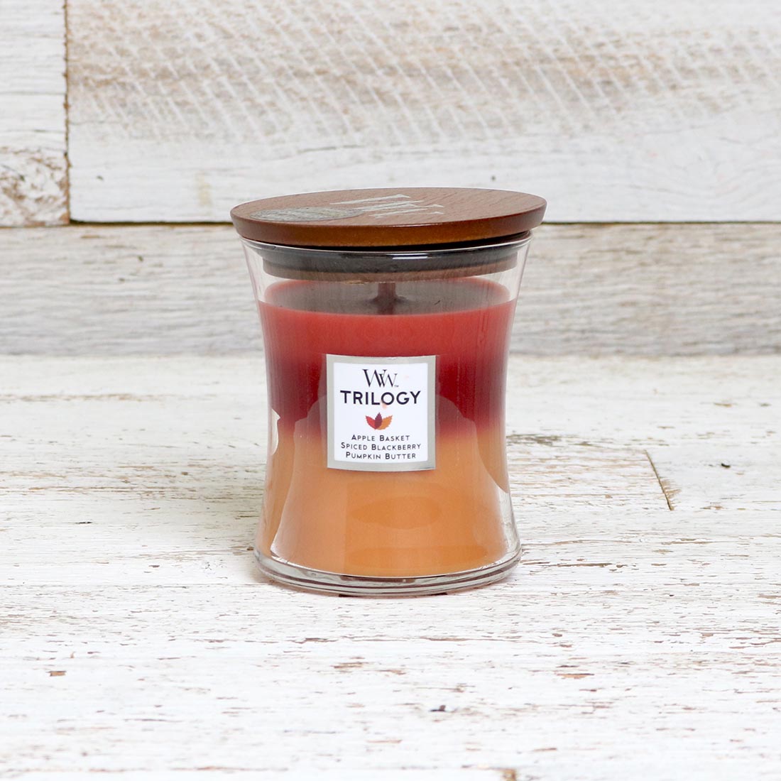 WoodWick Autumn Harvest Medium Trilogy Jar Candle Cracker Barrel