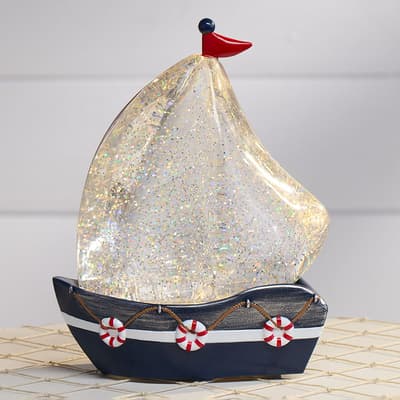 Sailboat Glitter Globe