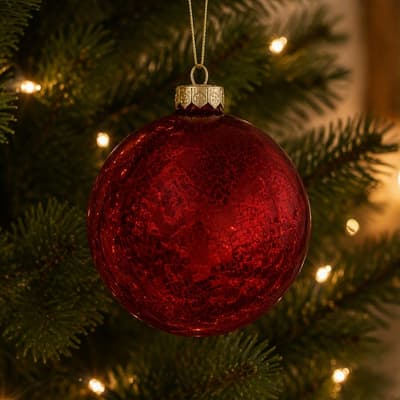 Red Glass Ball Ornament