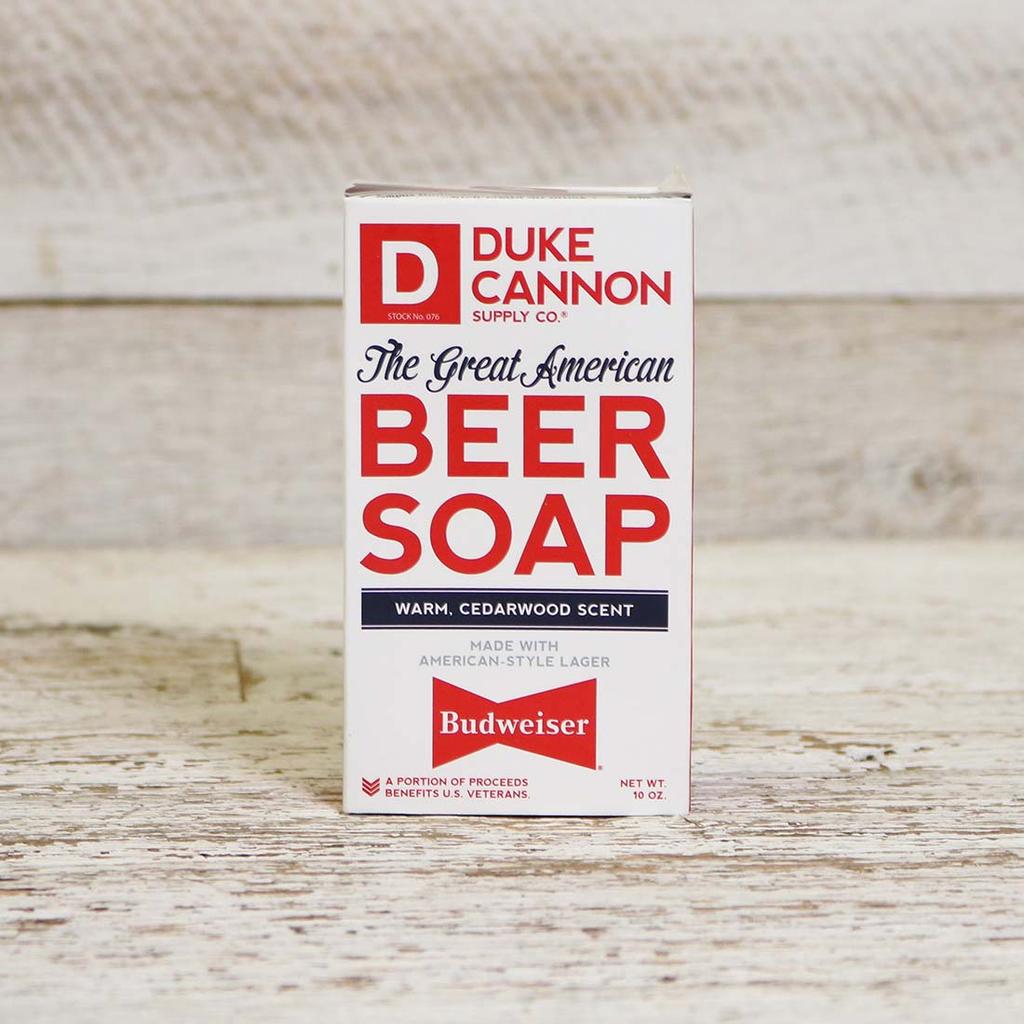 Duke Cannon 9057389 10 oz Budweiser Warm Cedarwood Scent Beer Soap 