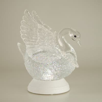 Acrylic Swan Glitter Globe