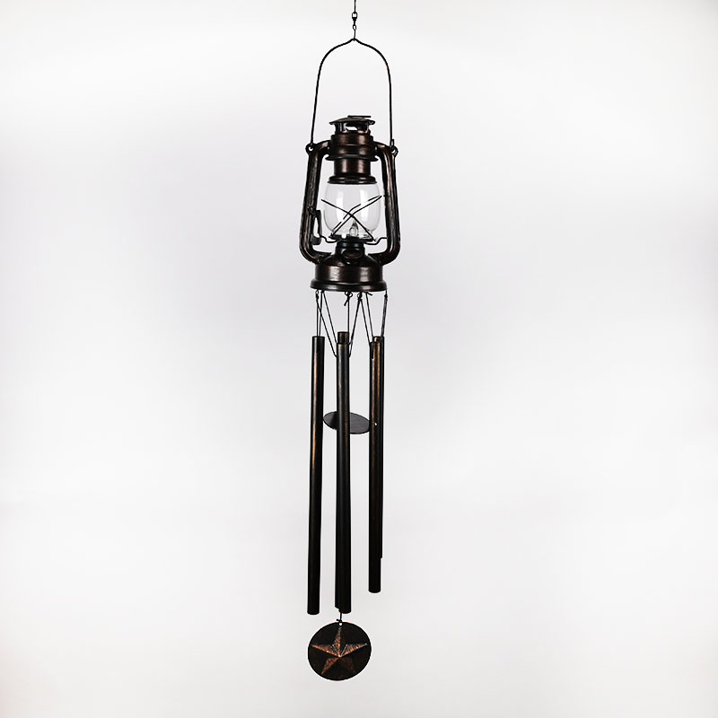 Metal Solar Lantern Wind Chime Cracker Barrel