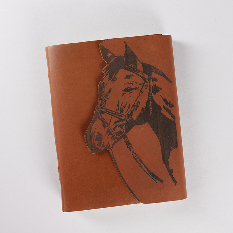 Horse Die Cut Leather Journal Horse Cracker Barrel