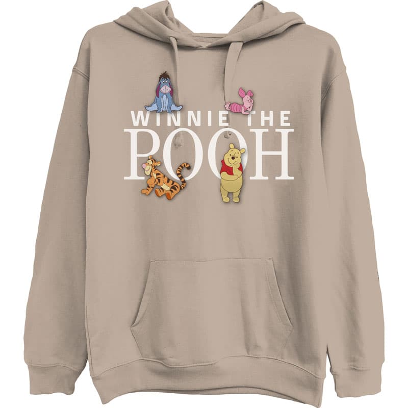 Winnie the Pooh Red Label グレー フード付きスウェット Winnie the Pooh Embroidered Brown Hoody - Cracker Barrel