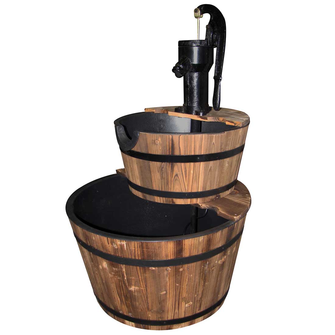 Shop Crackerbarrel Com Barrel 3 Stage Waterfall Fountain Cracker Barrel