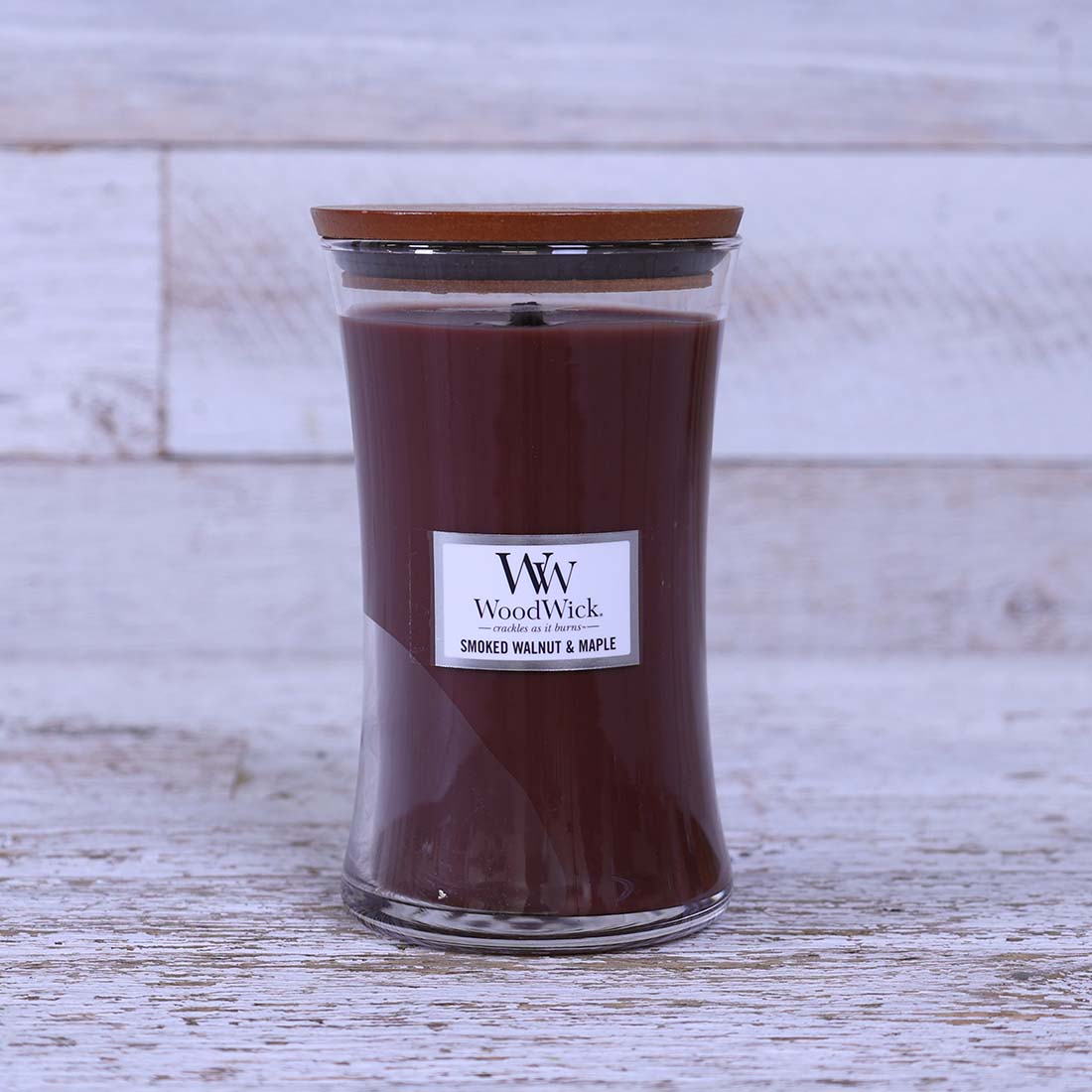 WoodWick Candle Smoked Walnut and Maple Large Jar Cracker Barrel