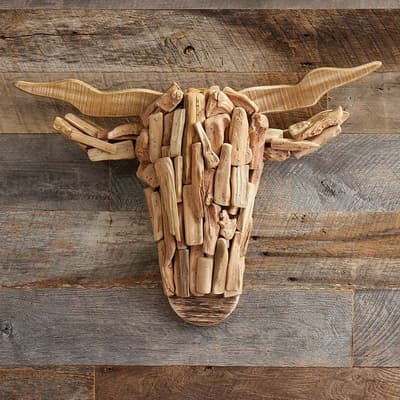 Driftwood Figural Bull Head