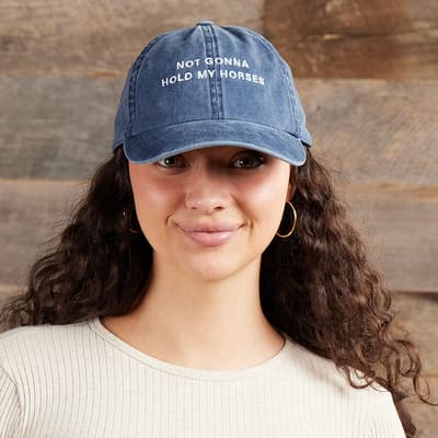 Dark Denim Hold Horses Cap