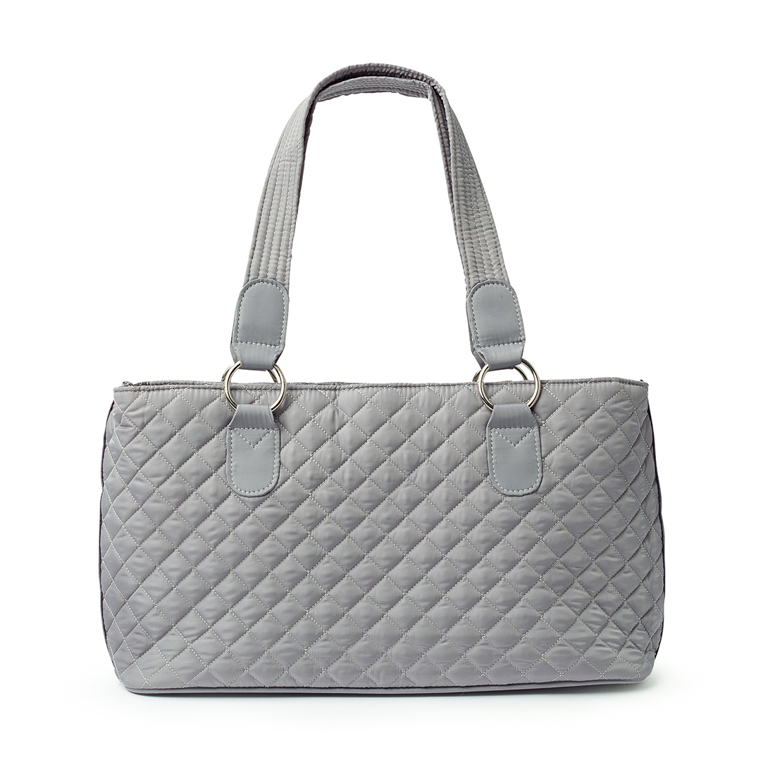 gray tote handbag