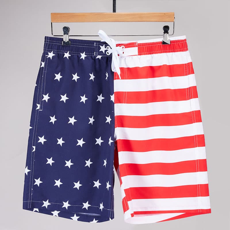american flag swim shorts men