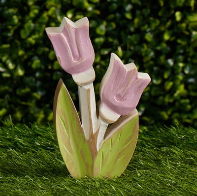 Pink Wooden Tulips