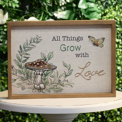 Grow With Love Embroidered Wall Decor